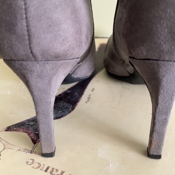 Gray Suede ankle boots - Picture 4 of 5
